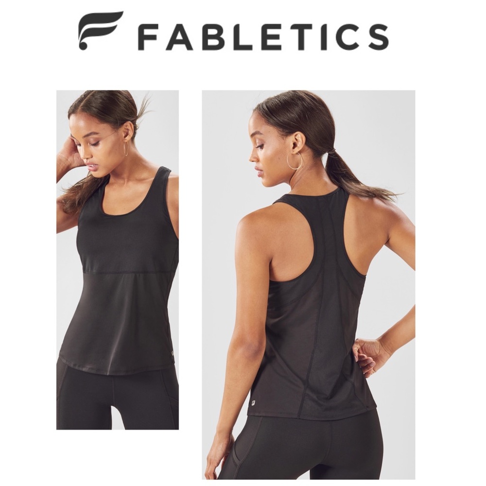 Fabletics Reese black tank size medium